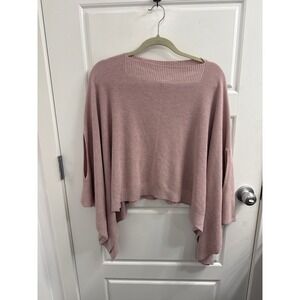 Lululemon Poncho Sweater Waffle Knit Dusty Rose Pink OS One Size Wrap Wrap